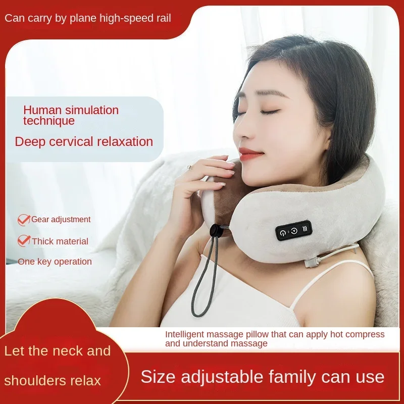 

Cervical Neck Massager Pillow U Shape Heating Electric KneadingShiatsuPainReliefTherapyRechargeableHomeUse neckmassager electric