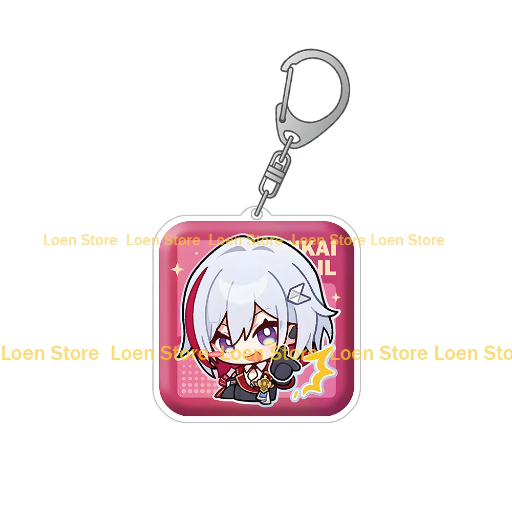 Loen Store Honkai StarRail official Pom-Pom Pavillion Series Badge animation acrylic keychain pendant Bag pendant game character