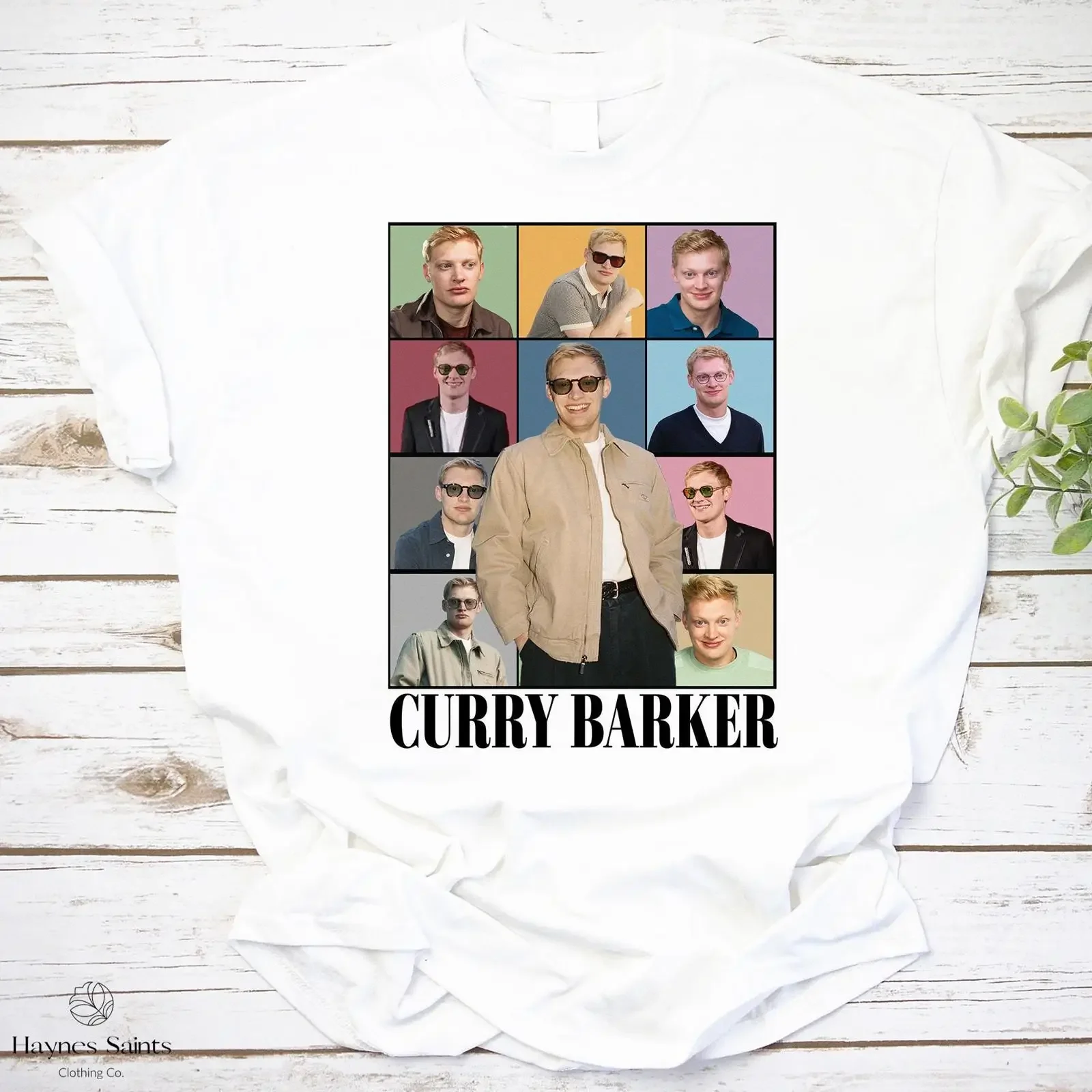 Curry Barker Vintage Collage T Shirt Retro Era Tour Y2K Bootleg Style Podcast Fan Casual Top vintage Washed streetwear