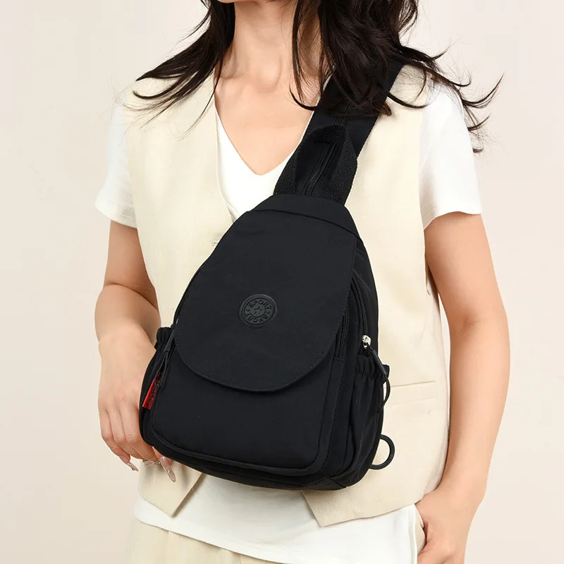 حقيبة ظهر أكسفورد قماشية قابلة للتحويل، خفيفة الوزن للكمبيوتر المحمول، حقيبة صدر كروس مقاومة للماء، مناسبة للمغامرة