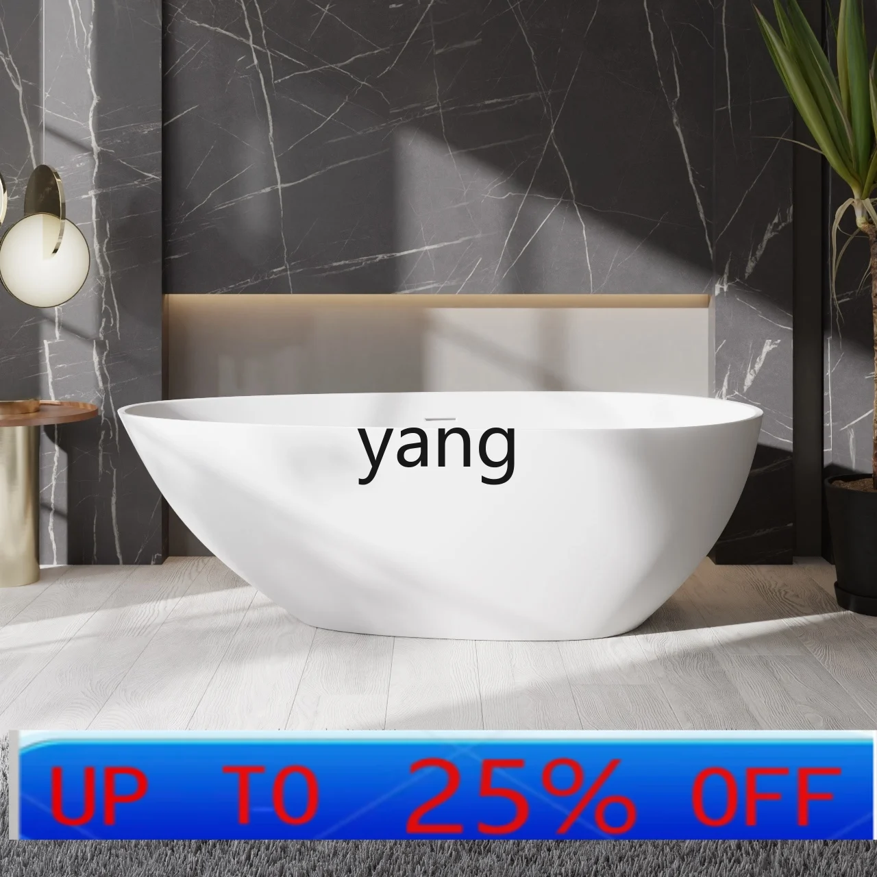 

lmm Polymer Artificial Stone Bathtub B & B Hotel Bathtub Engineering Oval Free-standing Household