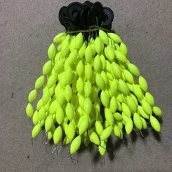 30Pcs/5packs Fishing Float 6 In 1 String Type Seven Star  Foam Space Bean  Line Stopper Buoys Tackle Accessories