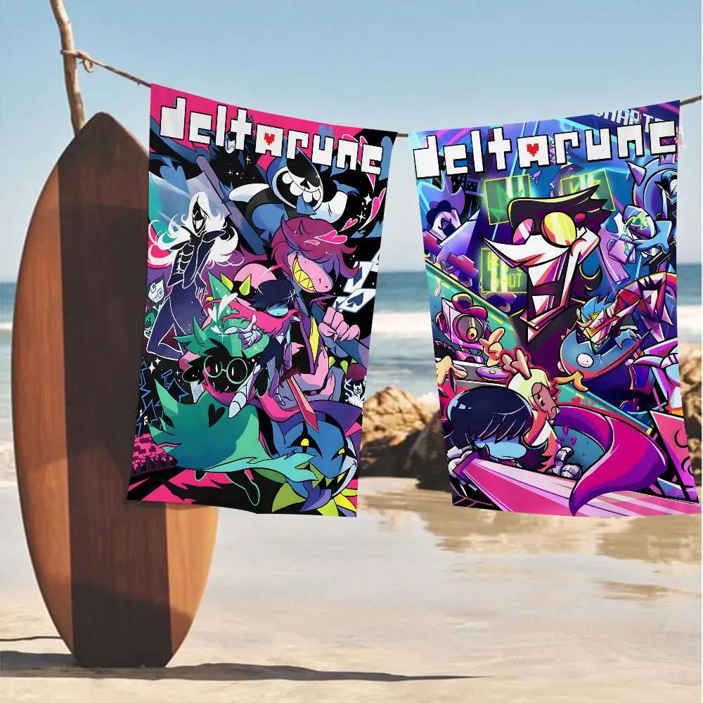D-Deltarune Video Game Anime Beach Swimming Towel Soft Absorbent Washcloth Children's Gifts for Kids Travel Camping Gym