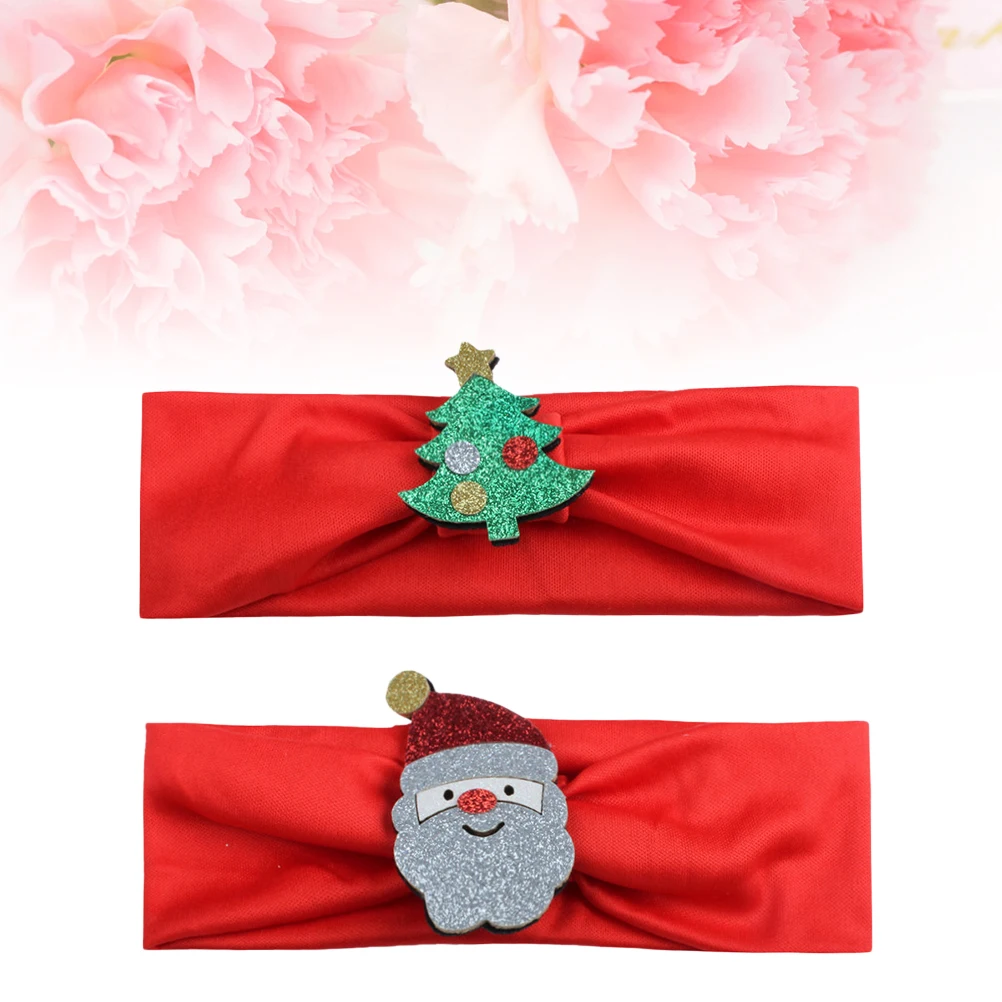 

2Pcs Adorable Christmas Headbands for Red Durable Long Lasting Skin Friendly Comfortable Wear Christmas Hair Band