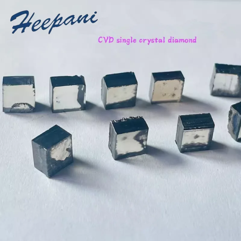 7x7mm 8x8mm 9x9mm CVD Single Crystal Rough Industrial Grade Chemical Vapor Deposition Single Crystal Diamond