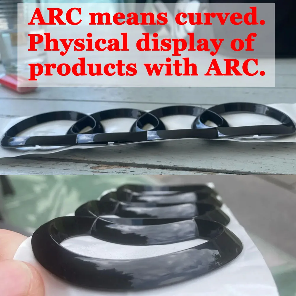 4 Ring ABS Car Hood Front Bonnet Grill Rear Trunk Emblem Sticker For AUDI A3 A5 A4L A4 A1 A6L A7 A7L Q3 Q5 Sportback S3 RS5 A8