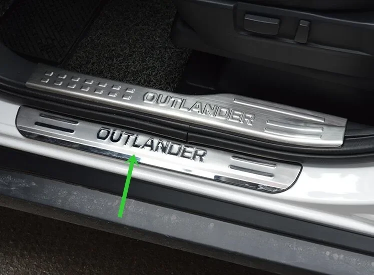 Stainless steel door sill Scuff Plate For Mitsubishi  Outlander 2013-2019 Accessories