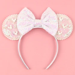 Trendy Parels Fluwelen Mickey Mouse Hoofdband Disney Oren Haarband Vrouwen Verjaardagsfeestje Decoratie Kids Park Trip Haaracces