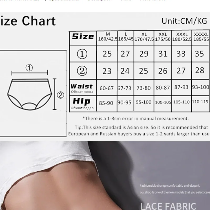 Women's Cotton Underwear Panties Sexy Lace Mid-Waist Hollow Female Briefs Hip Lift Underpants for Lady Lingerie Нижнее Белье image 6