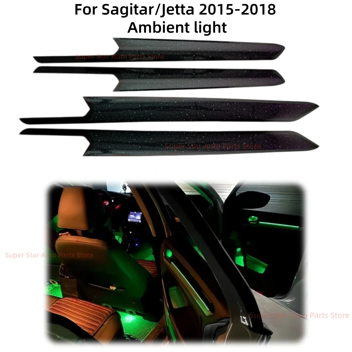 LED Ambient Light For Volkswagen VW Sagitar/Jetta 2015-2018 Automotive Interior Lighting Upgrade Car accessories Atmosphere lamp