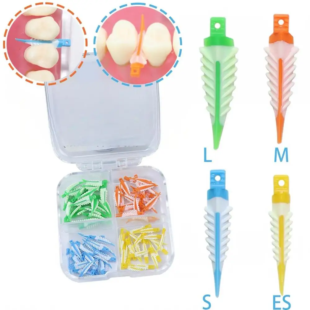 100Pcs/ Box Dental Soft Wedges Adaptive Sealing Composite Tooth Gap Wedge ES/S/M/L Size Sterilizable Dentist Filling Materials
