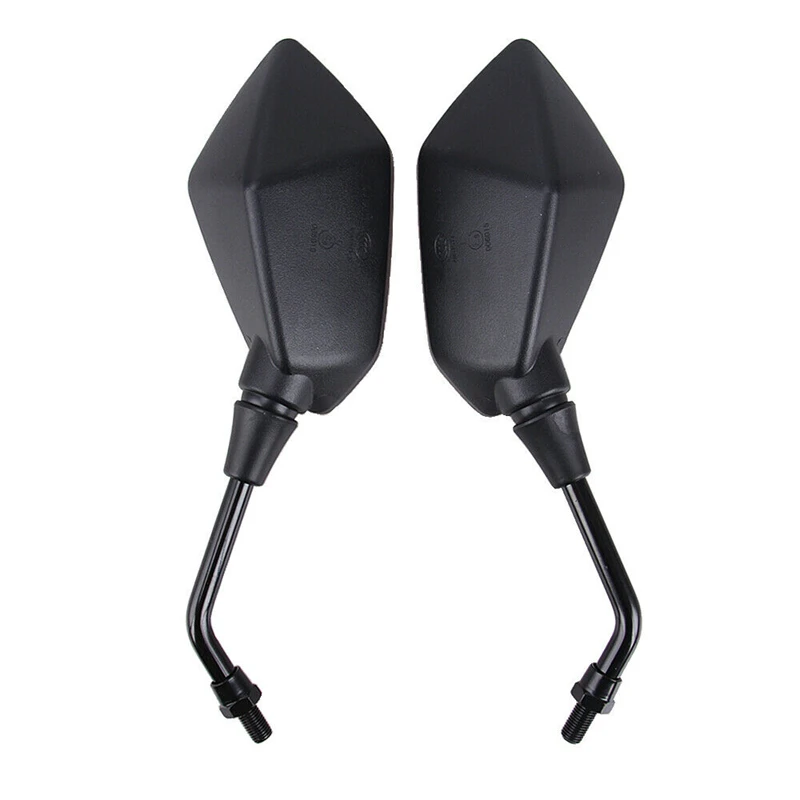 2Pcs/Pair Motorcycle Rearview Mirror Scooter E-Bike Rearview Mirrors Electrombile Back Side Convex Mirror 10mm Carbon Fiber