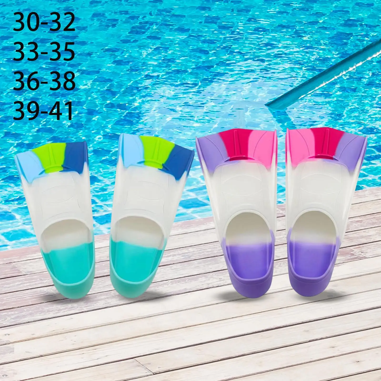 Kids Swim Fins Comfortable Short Snorkeling Fins for Teens Child Girls Boys