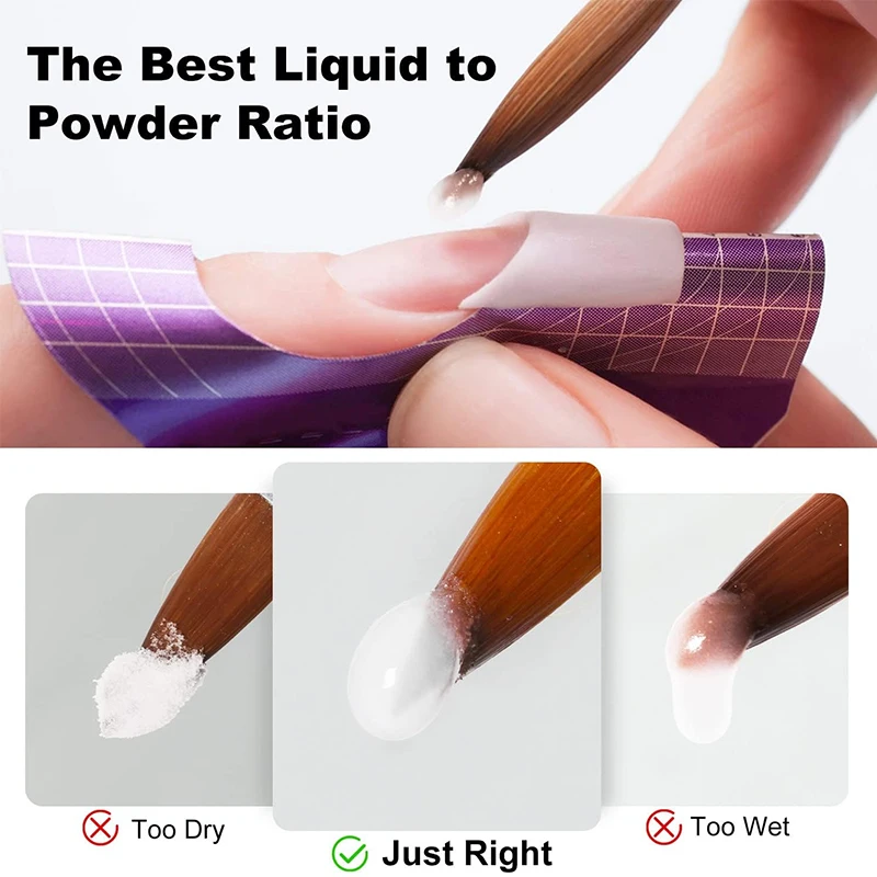 مسحوق أكريليك لإطالة الأظافر ، 14 لون ، كريستال ، فرنسي ، للمبتدئين والمحترفين #6