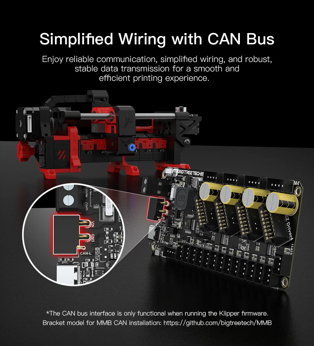 Seleadlab ERCF V2 BTT MMB CAN Bus Control Board Enraged Rabbit Carrot Feeder With EZ2209 Drivers 3D Printer Voron2.4/Trident MMU