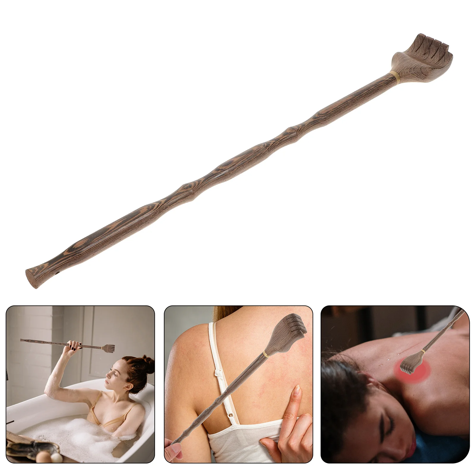 Retractable Tickling Back Scratcher for Men Itching Wooden Body Assistant Travel