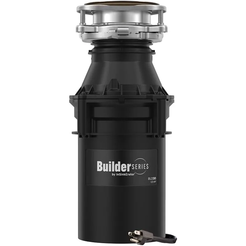

InSinkErator Builder Series BLD30 W/C Kitchen Garbage Disposal with Power Cord, 1/3 HP Motor Continuous Feed, Black