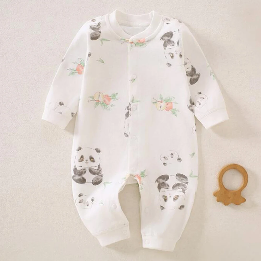 Baby Boy Jumpsuit Long Sleeve 100% Cotton Spring Winter Baby Girl Autumn Clothes Cute Unisex Newborn Romper