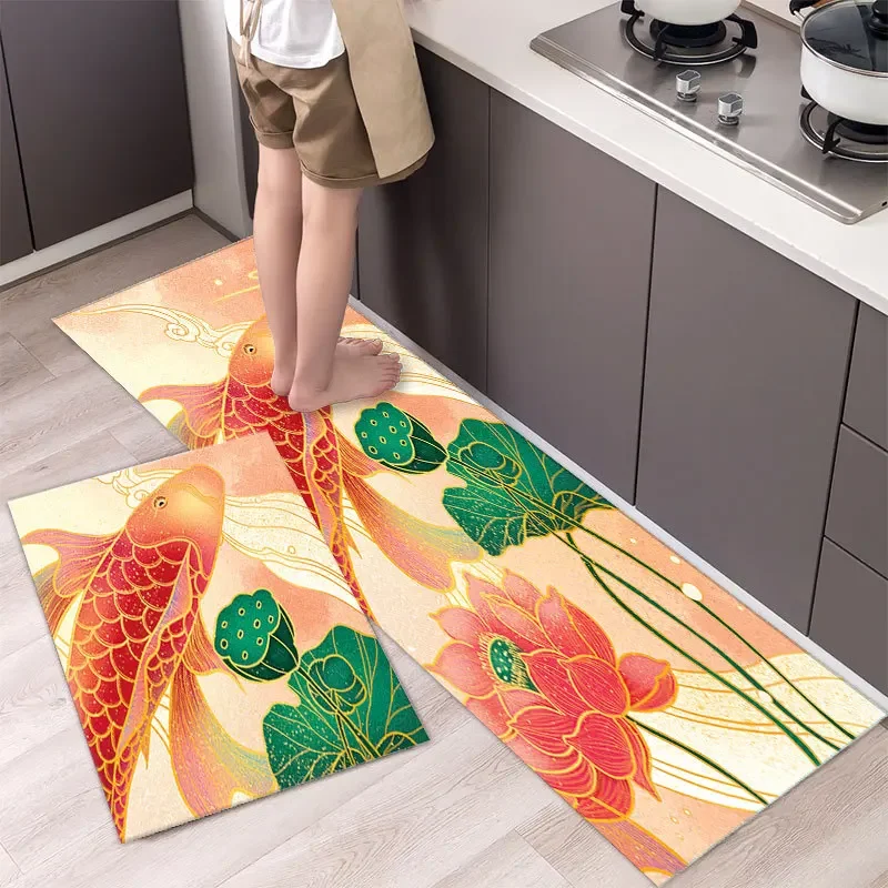 Cartoon Kitchen Rug Mat Doormat Entrance Door Home Absorbent Foot Mat Quick-Drying Household Bathroom Carpet Living Room Tapis