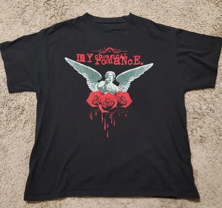 

Новинка 2025 года, винтажная футболка My Chemical Romance Rock Band 2008, футболка Remake, футболки, топы, унисекс, хлопок, с короткими рукавами, High Street