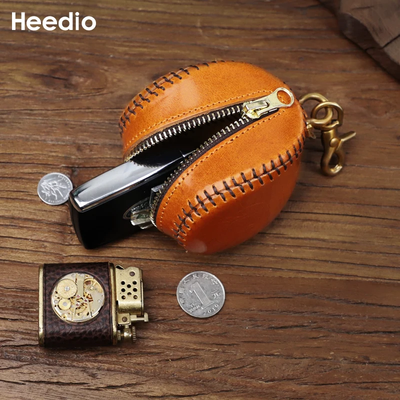 Genuine Leather Coin Purse With Hiking Buckle Change Purse For Headphones Organizer Portable Storage Small Wallets Unisex