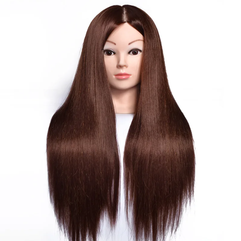 Head Model Real Hair Practice Perm Curly Hair Dummy Head Model Head Production and Wholesale Best-selling K3 Semi-real Hair