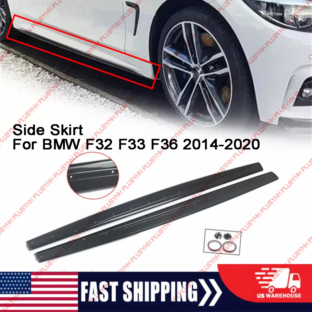 Seitenschweller-Verlängerungssplitter für BMW 4er F32 F33 F36 2014–2020 Zubehör Auto-Modifikation Außenteile Karosserie-Kit