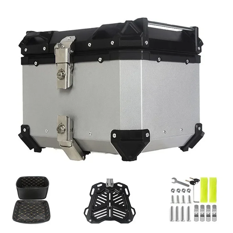 Quick-dismantling motorcycle tail box 28L45L55L65L80L100L aluminum alloy trunk 38L side box waterproof three boxes