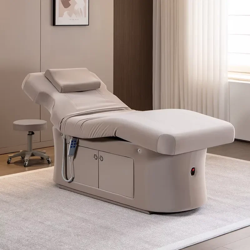 Electric SPA Massage Bed for Beauty Salon PU Leather Wooden Frame High Density Sponge Modern Simple Physiotherapy Medical Bed