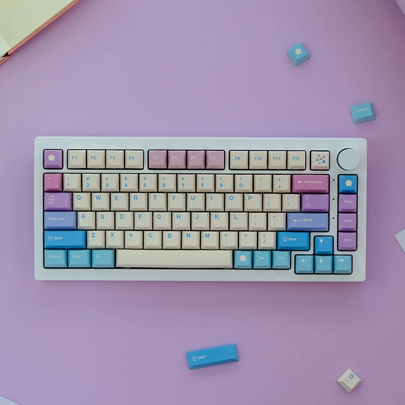 129 Keys Fairy maiden Theme Keycaps PBT Gradient DYE-SUB cherry profile Keycaps For Cherry MX Anne GH60 GK64 Mechanical Keyboard