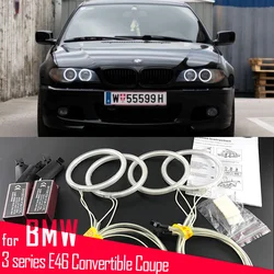 CCFL Angel Eyes Kit Warm White Ring for BMW 3 Series E46 325ci 330ci Convertible Coupe 2004-06 LCI Xenon