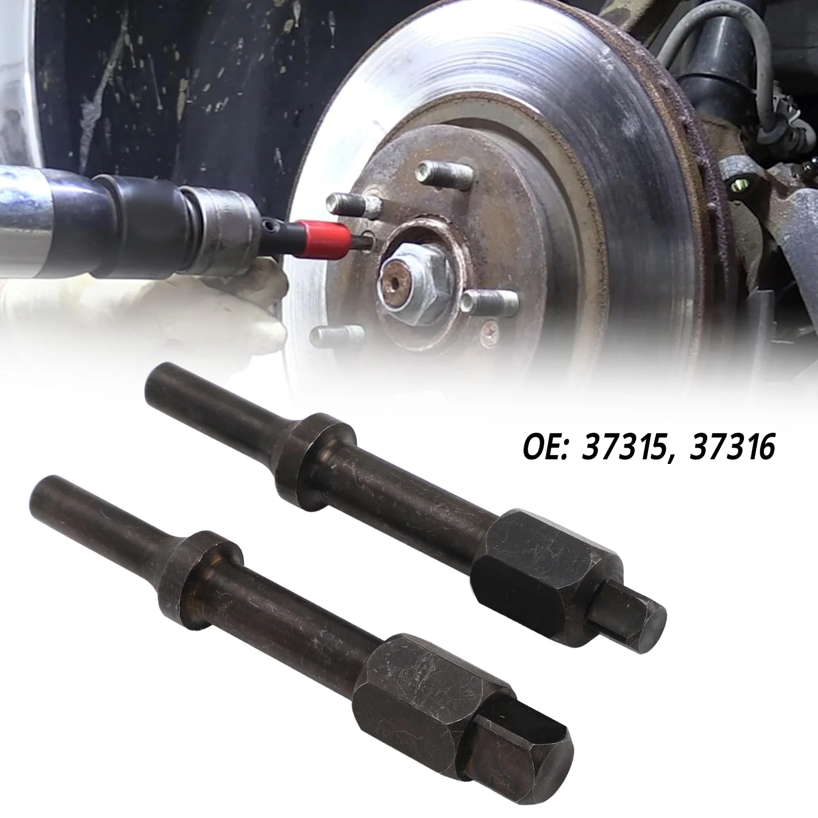 2PCS Pneumatic Bolt Breaker Set 37315 3/8in 1/2in Pneumatic Air Hammer Bit for Bearing Fastener Caliper Removal