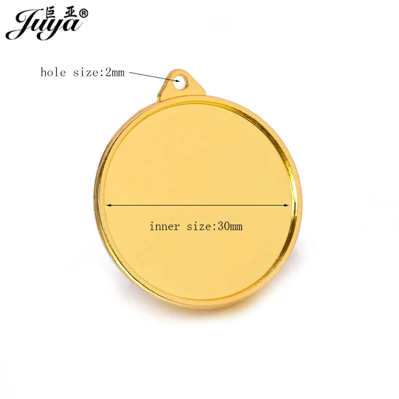 40PCS Double Sided 30mm Cabochon Base Good Quality Pendant Bezel Tray For DIY Jewelry Making Accessories Wholesale