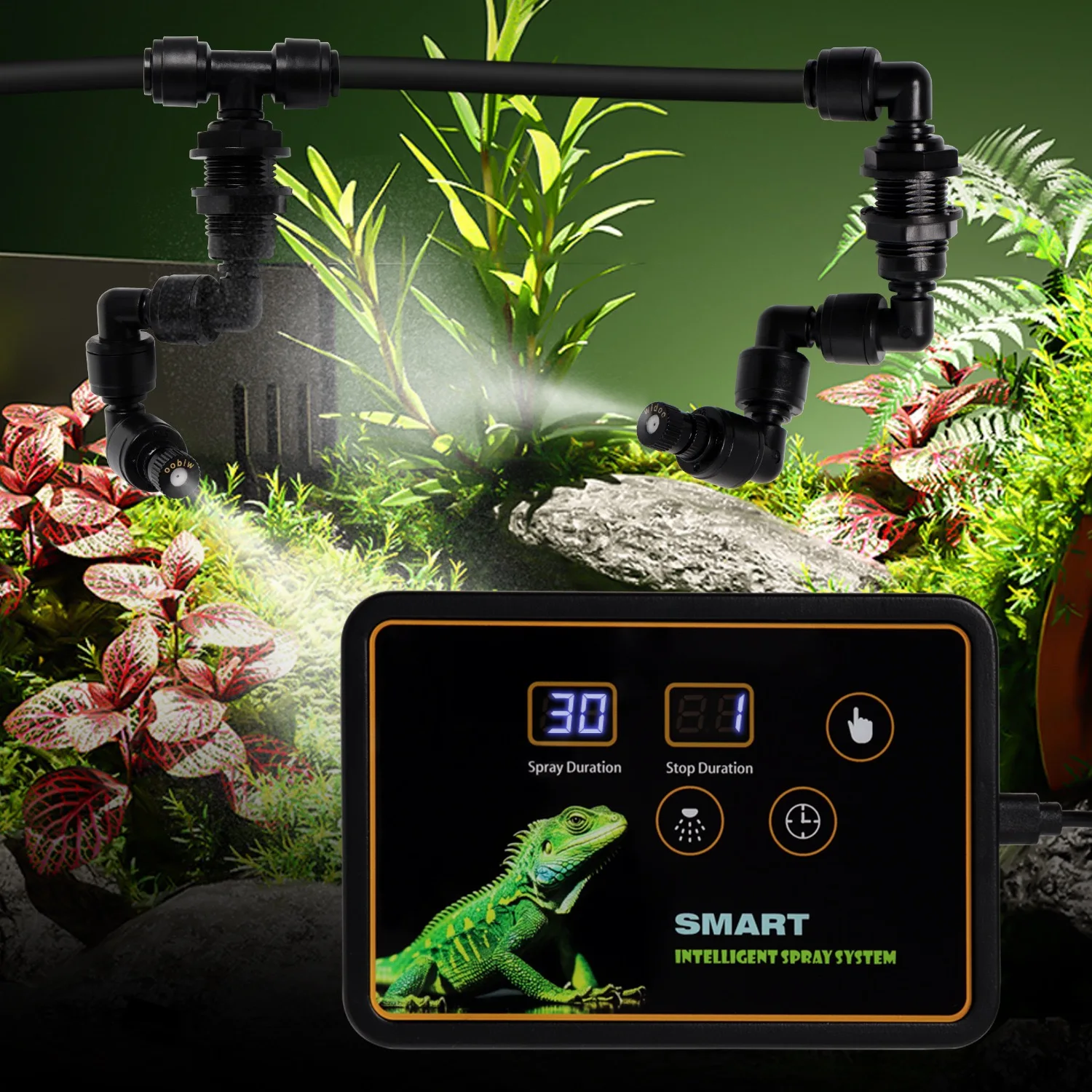 

Rainforest Timed Spray System Atomization Suit Climbing Pet Turtle Box Intelligent Spray Humidification System