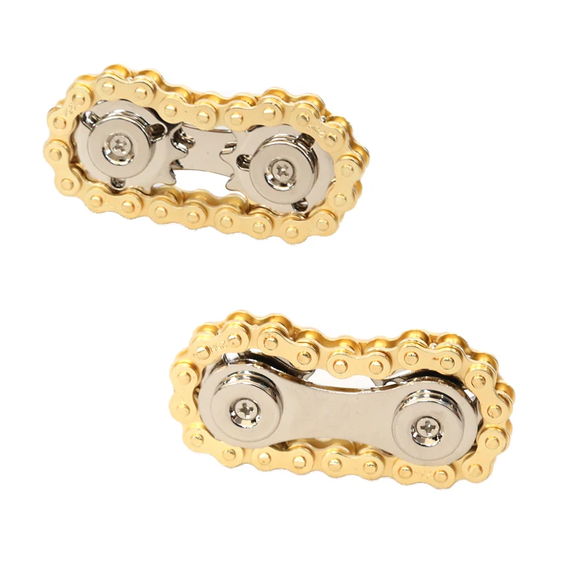 أسنان العجلة دولاب الموازنة الإصبع الدوران تململ سبينر ضد الإجهاد القلق المعادن الدراجة سلاسل EDC سبينر ألعاب متململة للأطفال الكبار