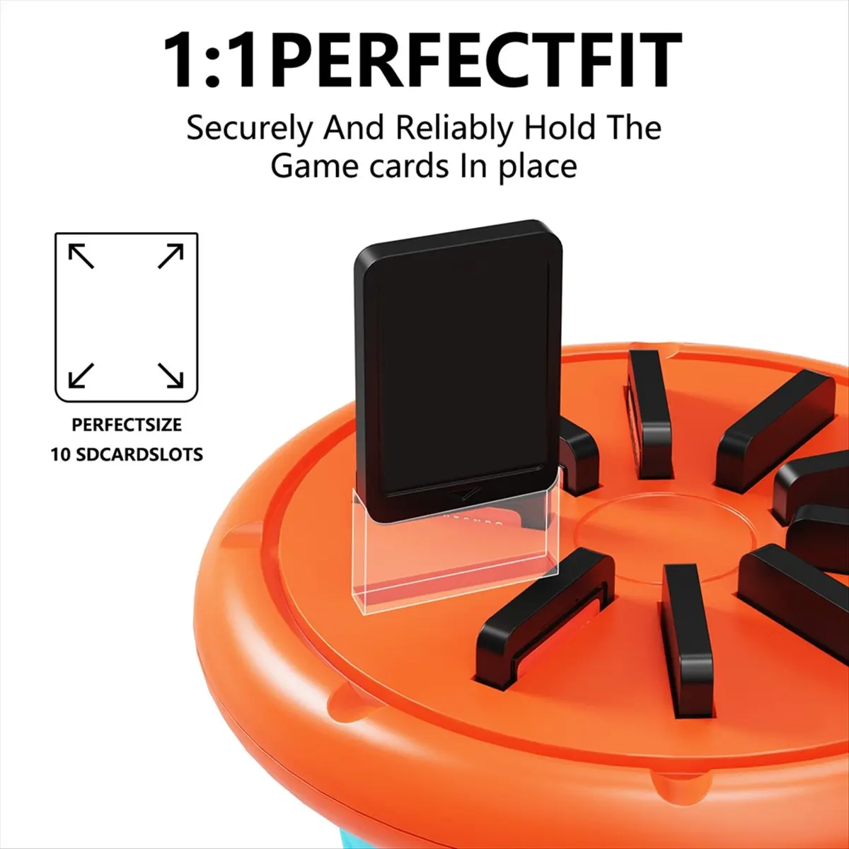 For Lile Switch 2 Game Organiser Rotating Case with 10 Card Slots, Magnetic Pull Card Portable
