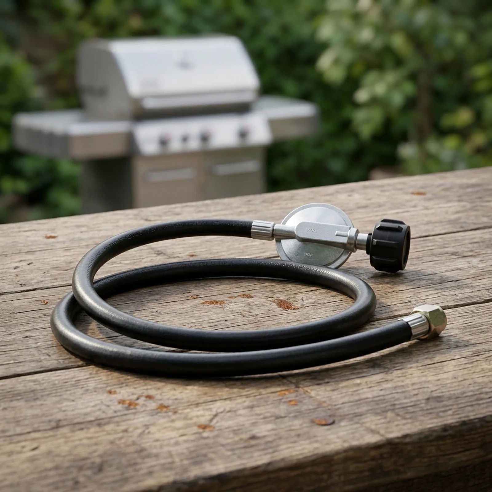 BBQ Setup 4ft Gas Hose Kit Multi-purpose Propane Accessory Kit Camping Stove Hose Weather Resistant Multi-Purpose Compatibility