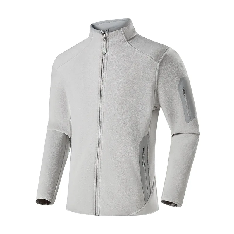 

Новая флисовая куртка 2026 года с воротником-стойкой, утепленный спортивный кардиган, осенне-зимняя теплая повседневная верхняя одежда унисекс больших размеров