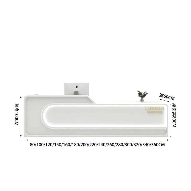 

Modern luxury beauty salon cashier custom paint simple arc front desk hairdressing reception desk
