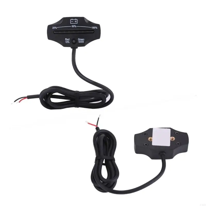 Two Wire Battery Meter 12V 24V LED Level Display for Golf Cart Motorcycle Truck Forklift and Utility Battery Equipment Use Area