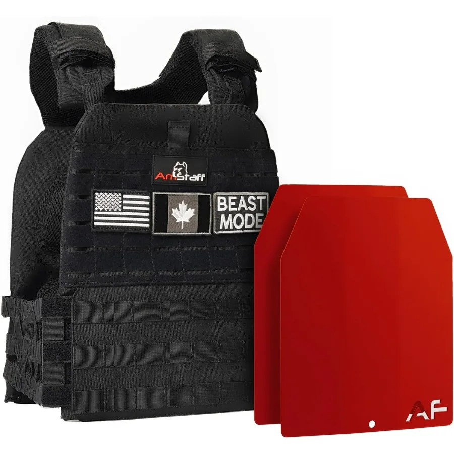 سترة Amstaff التكتيكية المرجحة لتمارين اللياقة البدنية، سترة وزن قابلة للتعديل مع قابلة للارتداء متعددة الاستخدامات لنهاية تدريب القوة