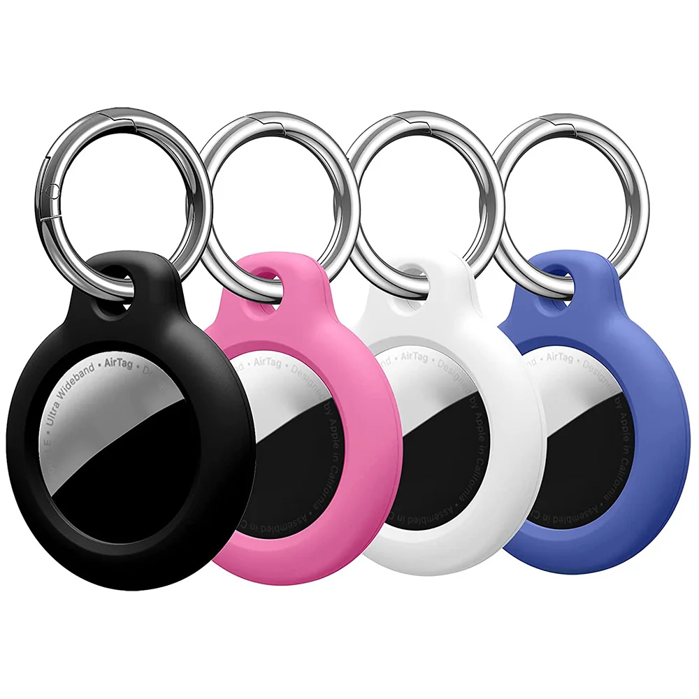 A20I 4 Pack PC + Plastic Case Compatible with Protective Cover Accessory for Case, Air Tag Keychain
