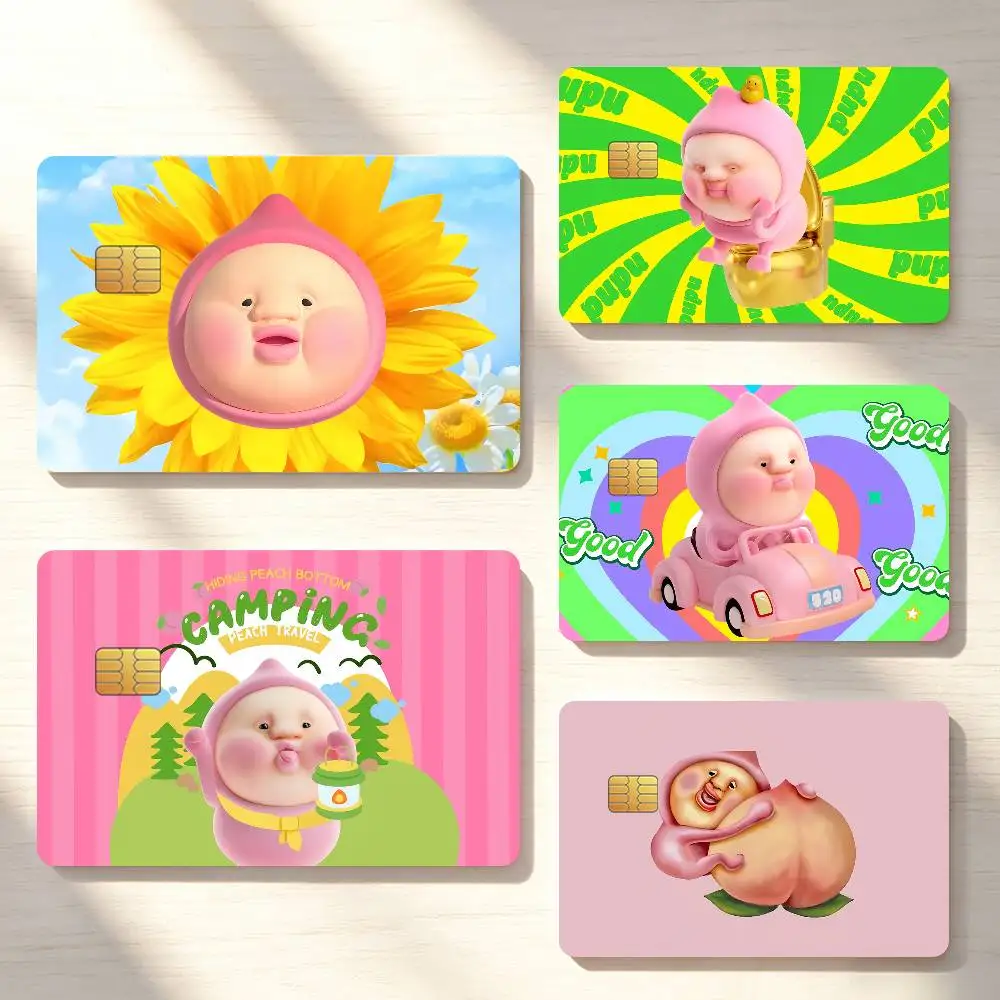 Cartoon K-Kobito Z-Zukan Credit Card Sticker Waterproof Anti-Scratch 4PCS Bank Debit Traffic Cover Decoration