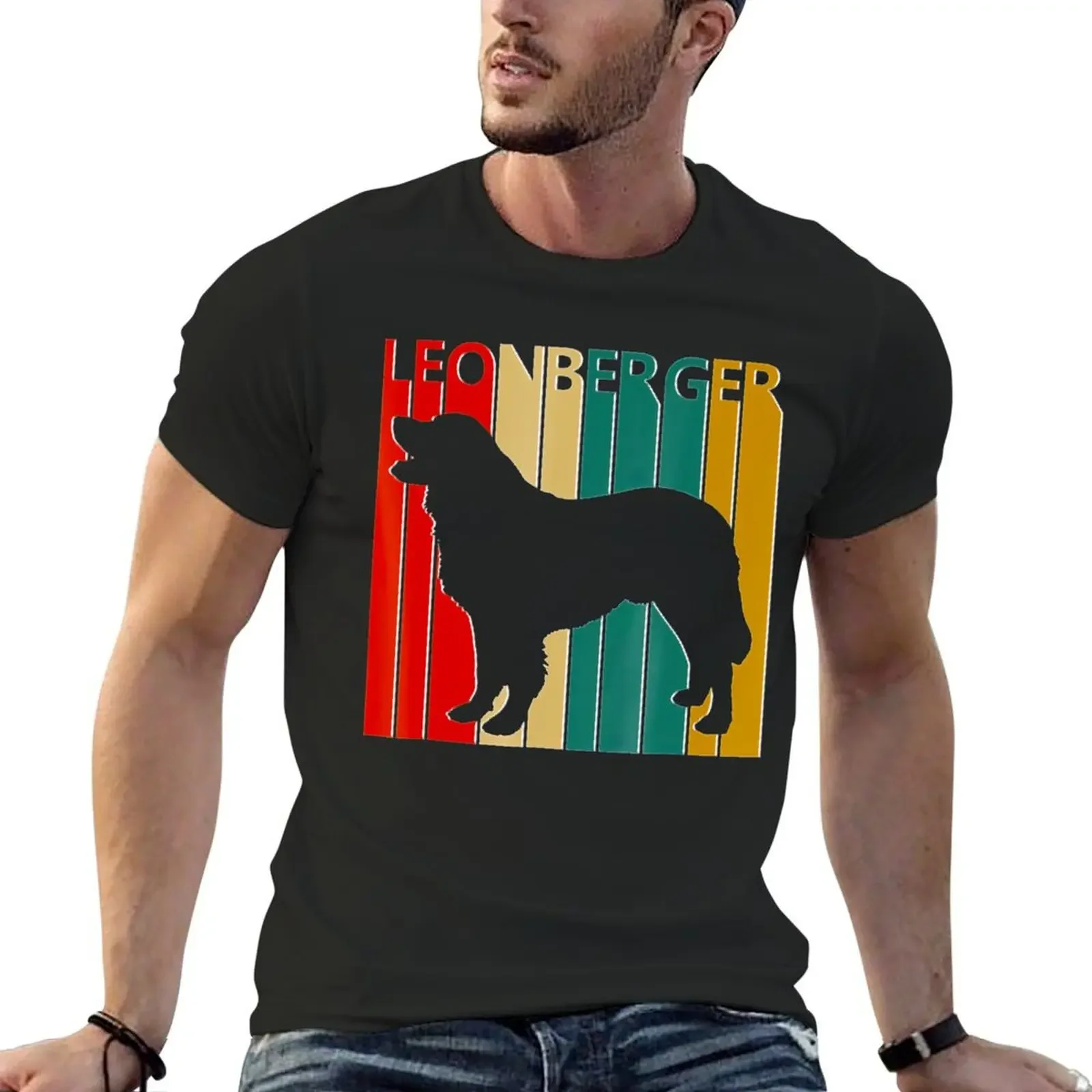 Vintage Leonberger dog t- T-Shirt designer shirts quick drying quick-drying tee shirts for men