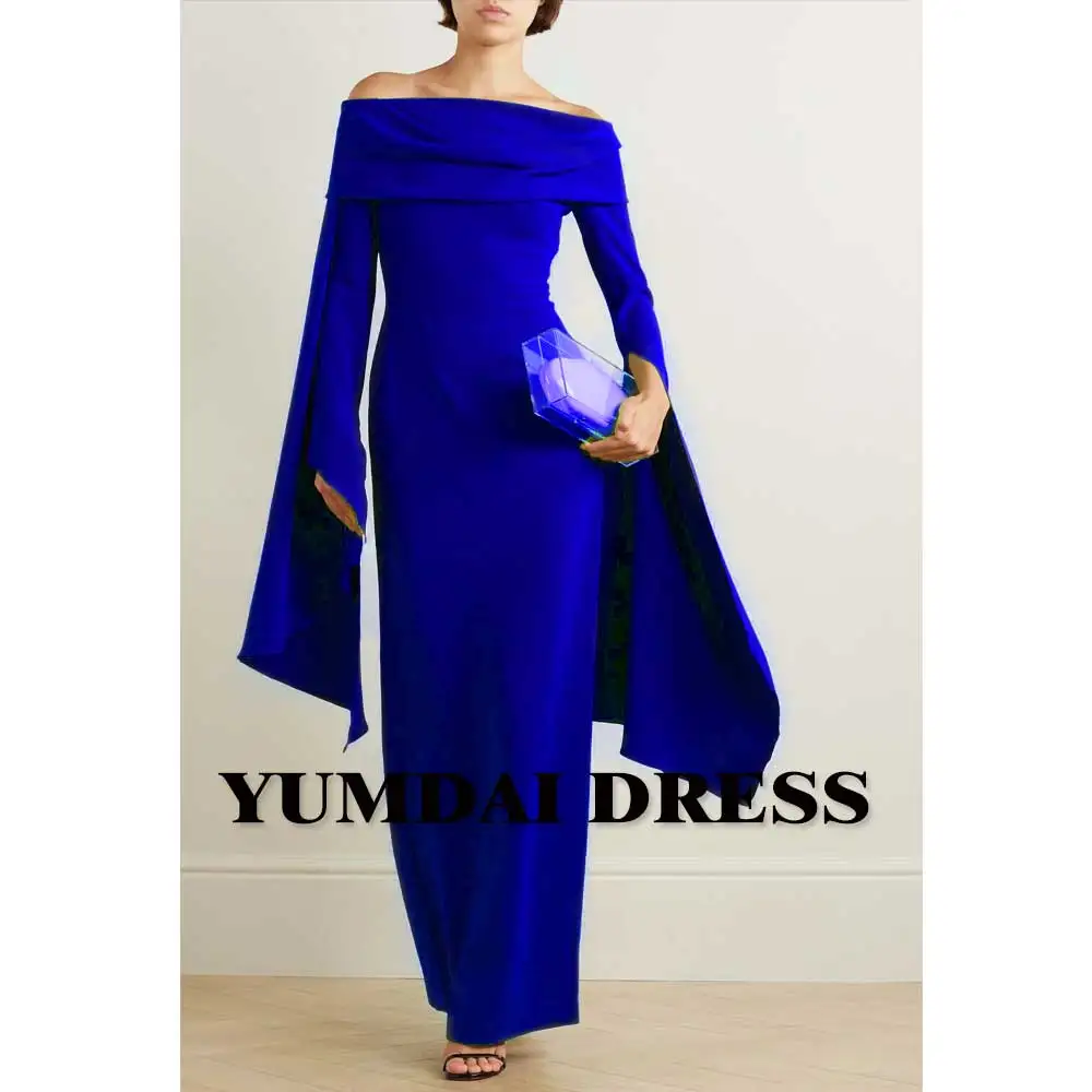 YUMDAI Elegant One-shoulder Evening Dress Wedding Mom Dress Formal Long Sleeve Gown 2024 Saudi Arabia Special Occasion Dress