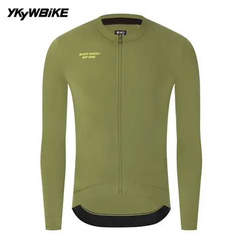 YKYWBIKE 2025 남성용 사이클링 저지 15-25 ° 긴 소매 프로 팀 자전거 셔츠 통기성 로드 바이크 의류 MTB 로드 바이크 저지