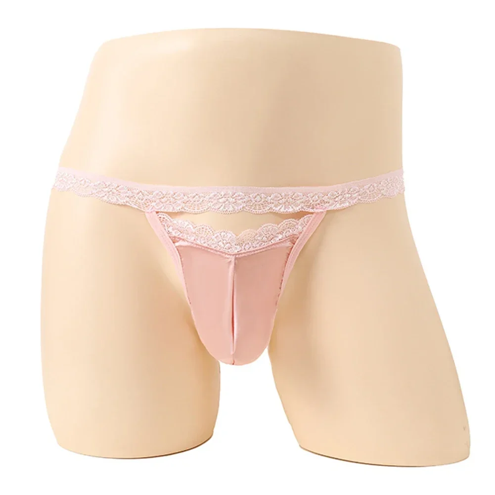 

Mens Underpants Mens Underwear Daily G-string Lace Lingerie Low Waist Nylon Panties Pouch Regular Sexy Soft T-Back
