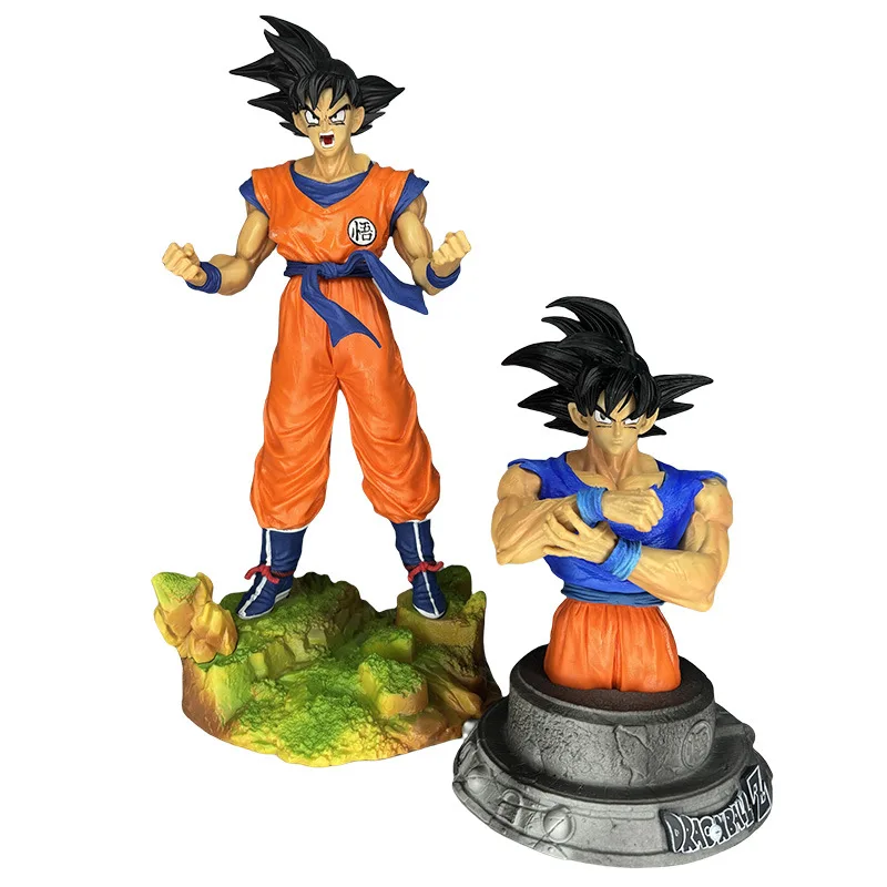 Dragon Ball Super Saiyan Goku Black White Hole Statue Action Figurine Desk Collectible Anime Model Toys Figures Gift 33CM