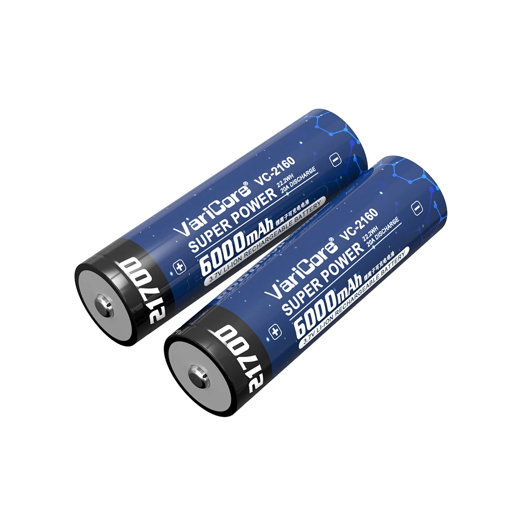 VariCore 21700 6000 мА 3,7 В литий-ионная аккумуляторная батарея для сильного света, фонарик, наушники, камера, микрофон