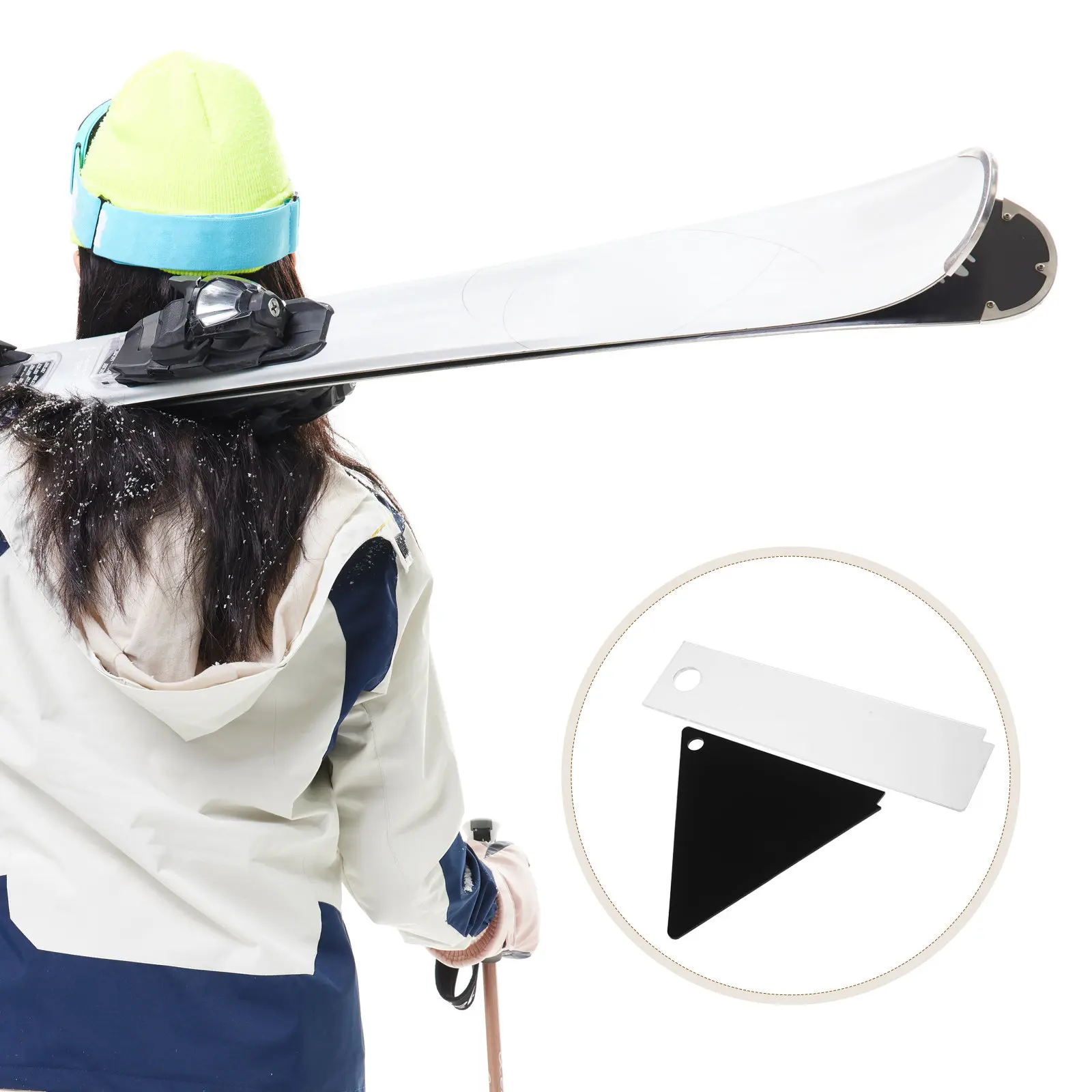 

Набор из 2 акриловых скребков для лыжного воска: прямоугольный и треугольный очистители для скользящих пластин, ручной инструмент для удаления воска для сноубордов